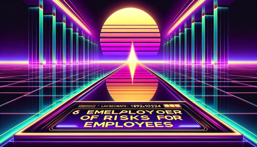 A vibrant retro digital illustration depicting the risks of Employers of Record, with dominant bold text overlay.