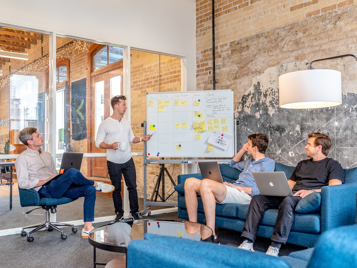Business team meeting about hiring and recruitment for remote positions