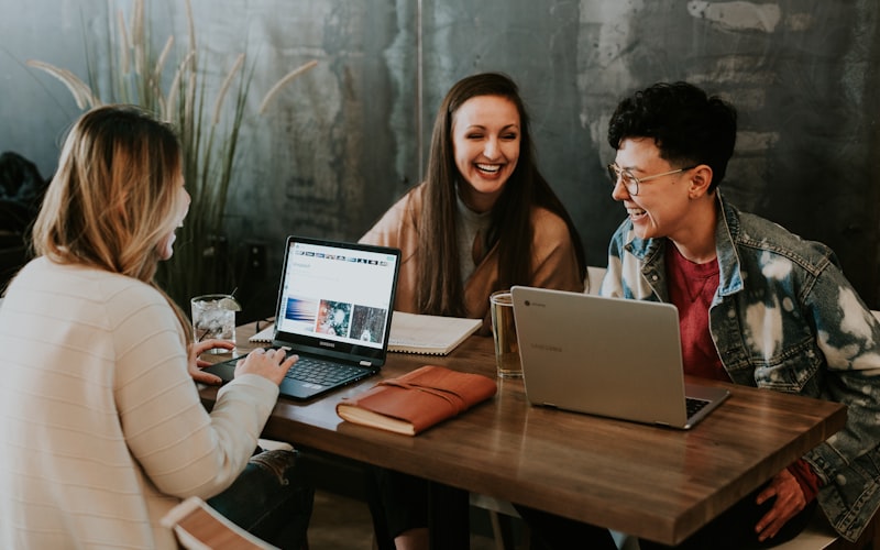 Group of professionals in online learning and training session