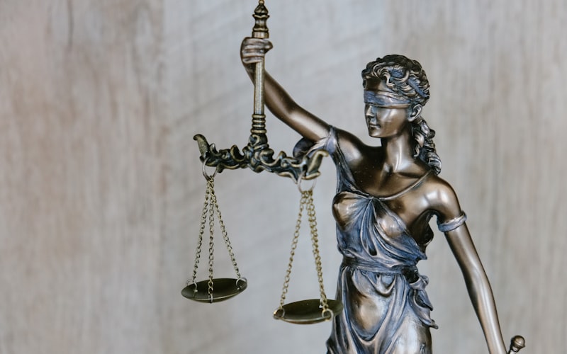 Legal document and policy handbook on desk