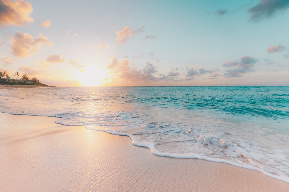 Relaxing beach destination perfect for digital nomad lifestyle and work-life balance