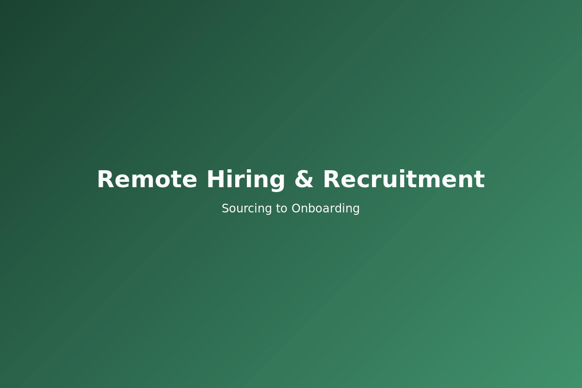 Virtual interview process for remote worker recruitment